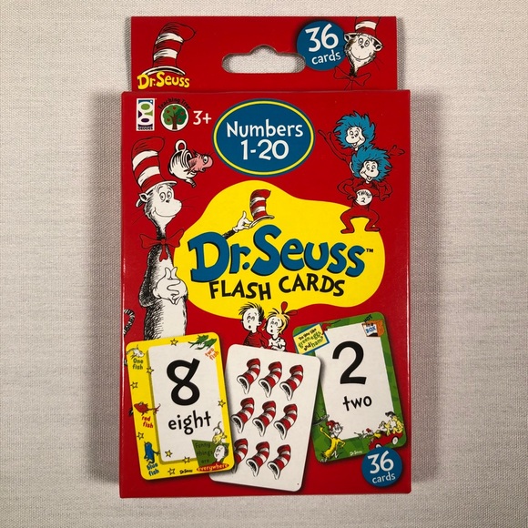 Dr. Seuss Flash Card Lot NUMBERS ABC WORDS COLORS - Picture 6 of 7